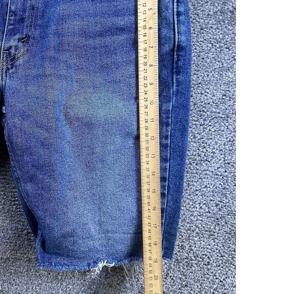 Levis 511 Slim Fit Cut Off Denim Shorts Mens 32 Blue Medium Wash Raw Hem Jorts